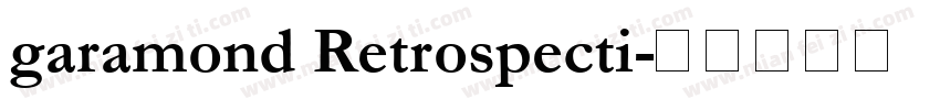 garamond Retrospecti字体转换